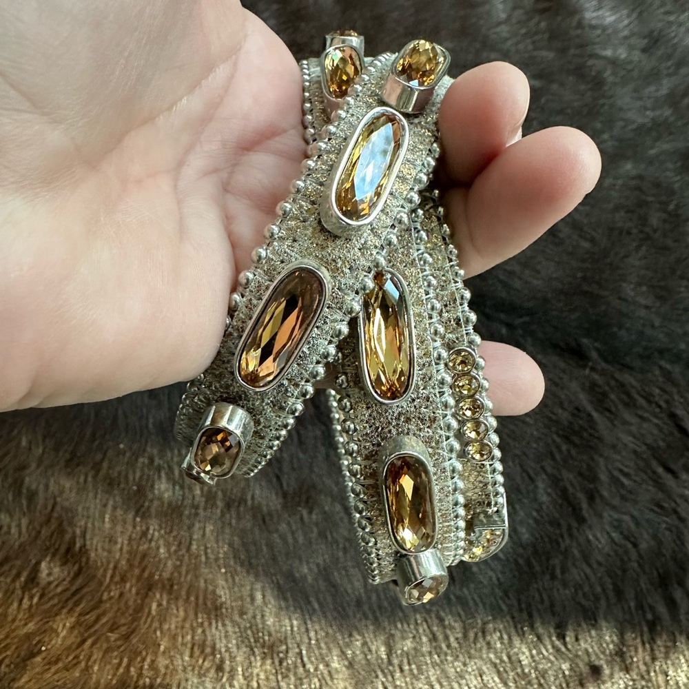 B.B. Simon Gold and Silver Crystal Belt